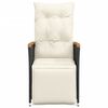 vidaXL Sillones reclinable jardín cojines 2 uds ratán sintético negro