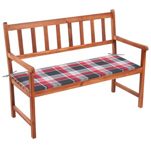 vidaXL Banco de jard&iacute;n con coj&iacute;n madera maciza de acacia 120 cm