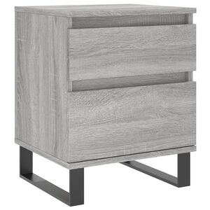 vidaXL Mesita de noche madera de ingenier&iacute;a gris Sonoma 40x35x50 cm