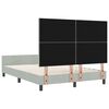 vidaXL Cama tipo Box Spring Gris claro 140 x 200 cm Terciopelo