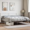 vidaXL Estructura cama sin colch&oacute;n con cabecero metal blanco 160x200cm