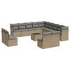 vidaXL Set sof&aacute;s de jard&iacute;n 14 pzas con cojines rat&aacute;n sint&eacute;tico beige