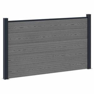vidaXL Conjunto de valla 180 x 105 cm WPC y Aluminio Gris