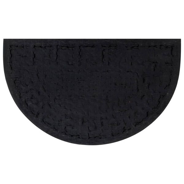 vidaXL Felpudo semicircular de goma y fibra de coco 45x75 cm