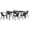 vidaXL Conjunto de Comedor de Jard&iacute;n 7 pcs Negro