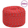 vidaXL Cuerda de barco polipropileno rojo 8 mm 250 m