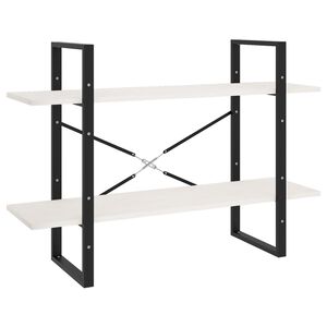 vidaXL Estanter&iacute;a 2 niveles madera maciza de pino blanco 100x30x70 cm