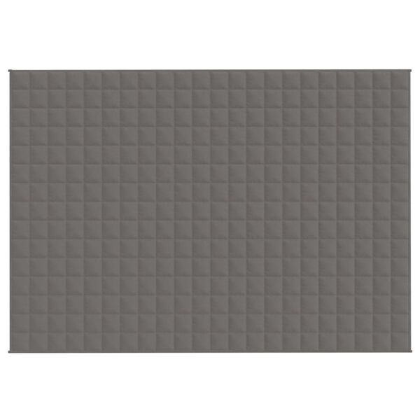 vidaXL Manta con peso tela gris 155x220 cm 7 kg