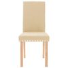 vidaXL Sillas de comedor 2 unidades tela color crema