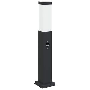 vidaXL Baliza luminosa con sensor de 50 cm, color negro, IP44
