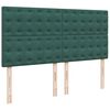 vidaXL Cama box spring con colch&oacute;n terciopelo verde oscuro 180x200 cm