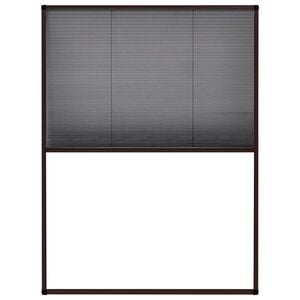 vidaXL Mosquitera plisada para ventanas aluminio marr&oacute;n 60x80cm