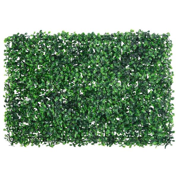  vidaXL Valla de hojas de arbusto artificial 6 uds verde 40x60 cm