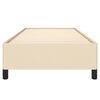 vidaXL Estructura de cama sin colch&oacute;n tela crema 100x200 cm