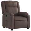 vidaXL Sill&oacute;n reclinable de cuero sint&eacute;tico marr&oacute;n