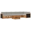 vidaXL Conjunto de sof&aacute;s de exterior 7 pcs Natural y Gris Claro
