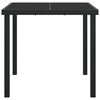 vidaXL Mesa de Jardín Negro 80 x 80 x 73 cm Madera maciza de Teca