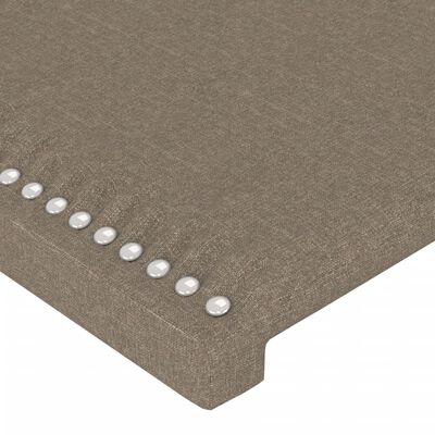 vidaXL Estructura de cama con cabecero de tela gris taupe 140x200 cm