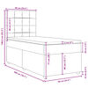 vidaXL Cama box spring con colch&oacute;n tela gris oscuro 90x200 cm