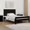 vidaXL Cabecero de cama pared madera maciza pino negro 127,5x3x60 cm