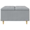 vidaXL Otomano de almacenamiento Gris Claro 80 x 80 x 45 cm tela