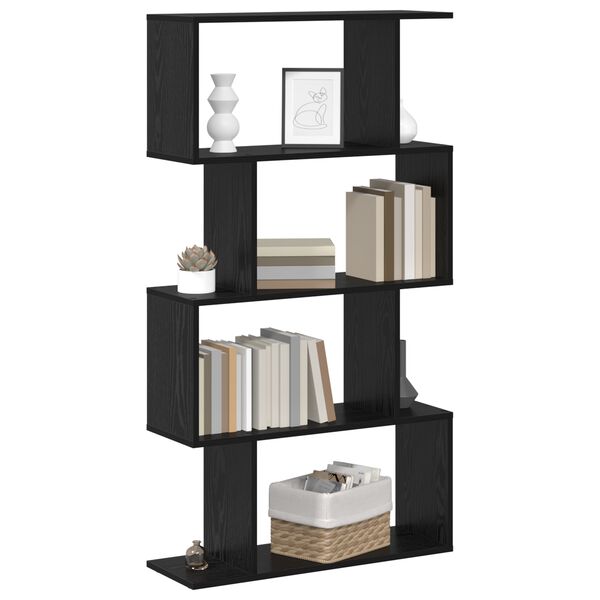 vidaXL Librer&iacute;a Roble Negro 70 x 24 x 129 cm Madera de ingenier&iacute;a
