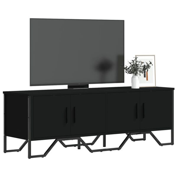 vidaXL Mueble de TV madera de ingenier&iacute;a negro 122x34x41 cm