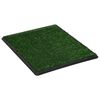 vidaXL Inodoro mascotas con bandeja c&eacute;sped artificial verde 64x51x3 cm