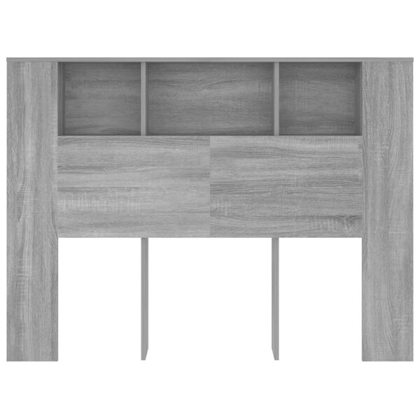 vidaXL Mueble cabecero color gris Sonoma 140x18,5x104,5 cm