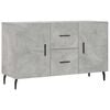 vidaXL Aparador de madera de ingenier&iacute;a gris hormig&oacute;n 100x36x60 cm
