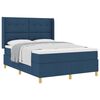 vidaXL Cama tipo Box Spring con colch&oacute;n Azul 160 x 200 cm tela