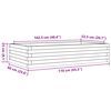 vidaXL Jardinera de madera maciza de pino 110x60x23 cm