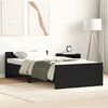 vidaXL Estructura de cama sin colch&oacute;n roble negro 90x190 cm