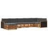 vidaXL Conjunto de sof&aacute;s de exterior 7 uds. Natural y Antracita