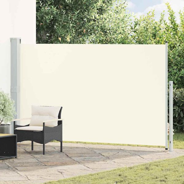 vidaXL Toldo lateral retr&aacute;ctil de jard&iacute;n crema 180x300 cm