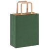 vidaXL Bolsas de papel con asas 50 uds verde 18x8x22 cm