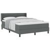 vidaXL Cama tipo Box Spring con cabecera Gris oscuro 200 x 160 cm tela