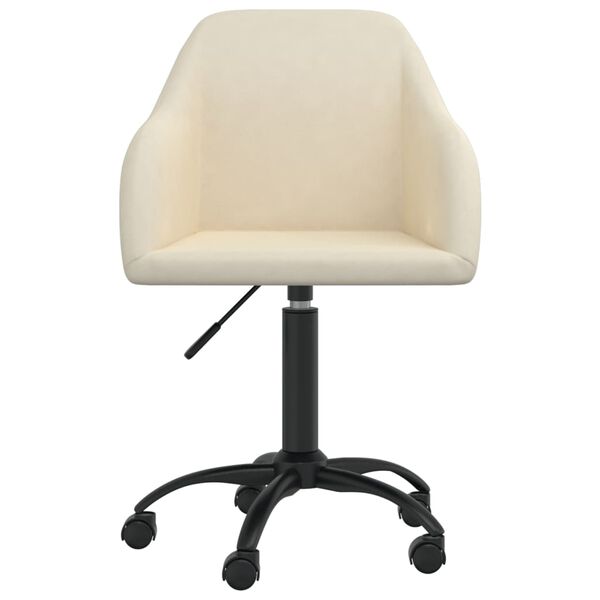 vidaXL Sillas de comedor giratorias 2 unidades terciopelo crema