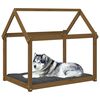 vidaXL Cama para perros madera maciza pino marr&oacute;n miel 111x80x100 cm