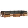 vidaXL Conjunto de sof&aacute;s de exterior 8 uds. Natural y Antracita