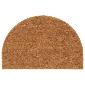 vidaXL Felpudo semicircular de fibra de coco natural 40x60 cm