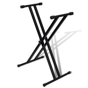 vidaXL Ajustable Soporte Doblado De Teclado Musical Marco-X