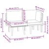 vidaXL Set muebles de jardín 2 pzas con cojines madera maciza acacia