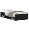 vidaXL Estructura de cama sin colch&oacute;n roble negro 75x190 cm