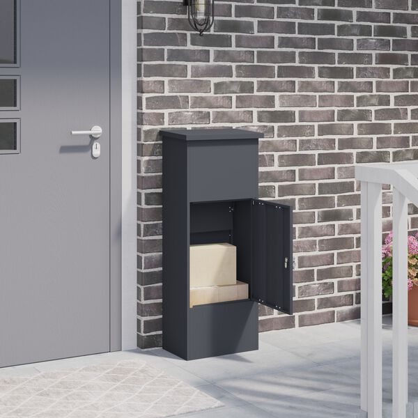 vidaXL Caja de entrega de paquetes Antracita 44,5 x 29 x 110,5 cm