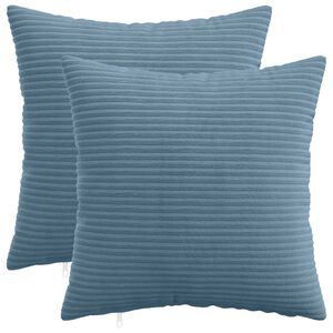 vidaXL Funda de almohada 2 pcs HEERLEN Azul 30 x 30 cm pana