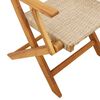 vidaXL Juego de bistro de 3 piezas ratán PE y madera maciza beige