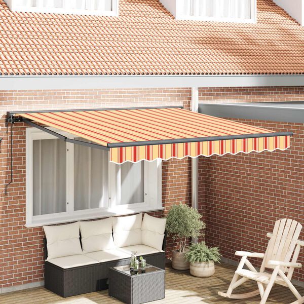 vidaXL Toldo Retr&aacute;ctil Multicolor 350 x 250 cm Aluminio y Tela