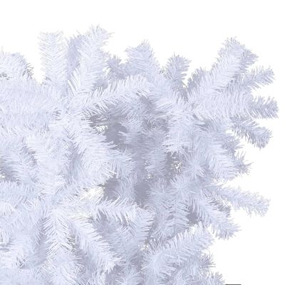 vidaXL Árbol de Navidad artificial al revés con soporte blanco 210 cm