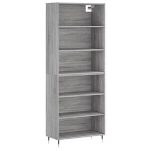 vidaXL Aparador alto madera de ingenier&iacute;a gris Sonoma 69,5x32,5x180 cm